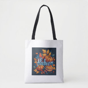 Halloween autumn tote bag