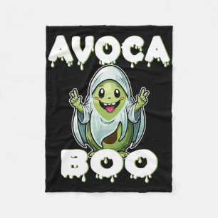 Halloween Avocado Pun Ghost Costume Funny Veggie A Fleece Blanket