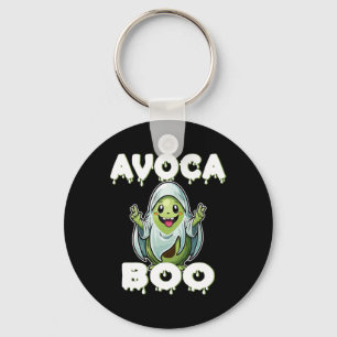 Halloween Avocado Pun Ghost Costume Funny Veggie A Key Ring