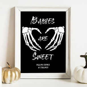 Halloween Babies Are Sweet Baby Shower Game Poster