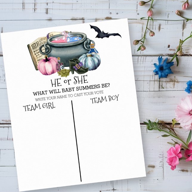 Halloween Baby Brewing Gender Reveal  Voting Vote Poster (Creator Uploaded)