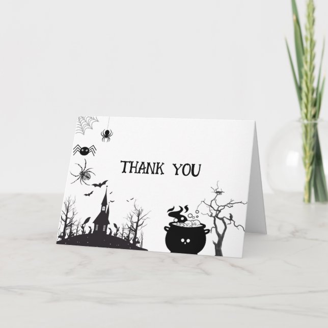 Halloween Baby Brewing thank you Baby shower (Front)