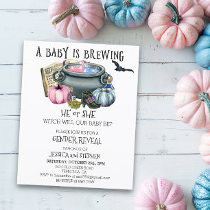 Halloween Baby Brewing Witch Gender Reveal Budget