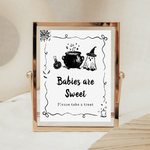 Halloween Baby is Brewing Babies are Sweet Sign