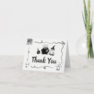 Halloween Baby is Brewing Baby Shower Thank You Card