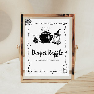 Halloween Baby is Brewing Diaper Raffle Sign