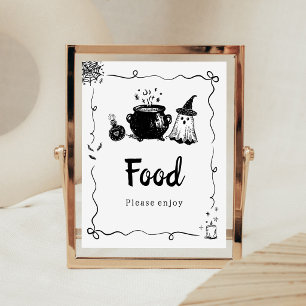Halloween Baby is Brewing Food Sign