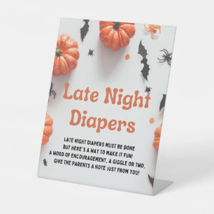 Halloween Baby Shower A Little Boo Invitation Pedestal Sign