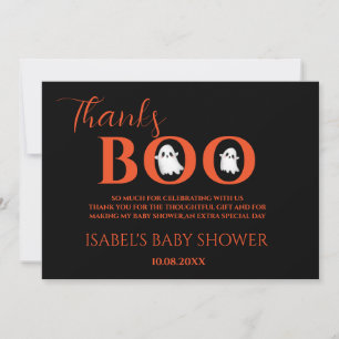 Halloween Baby Shower A Little Boo Thank You Card