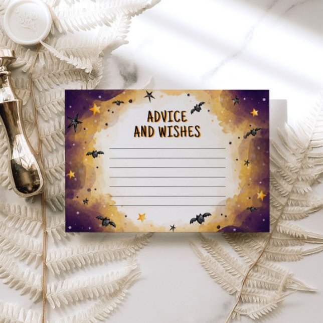 Halloween Baby Shower Advice Enclosure Card (Creator Uploaded)