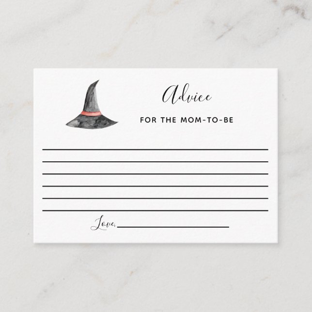 Halloween Baby Shower Advice Witch's Hat cute fall (Front)