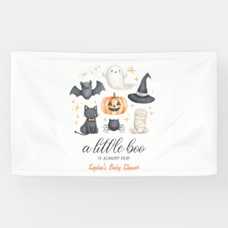 Halloween Baby Shower Backdrop A Little Boo Is A Banner