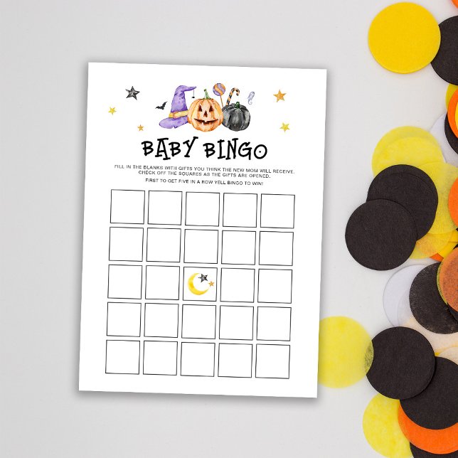 Halloween Baby Shower Bingo Game Card (Creator Uploaded)