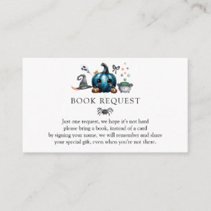 Halloween Baby Shower Book for Baby Enclosure Card