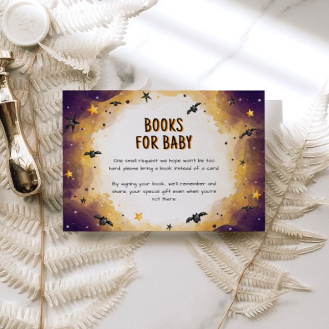 Halloween Baby Shower Book Request Enclosure Card (Creator Uploaded)