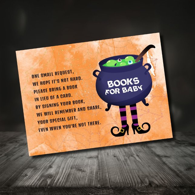 Halloween Baby Shower Books for Baby Enclosure Card (Creator Uploaded)