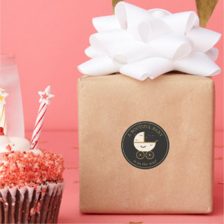 Halloween Baby Shower Bootiful Baby Classic Round Sticker