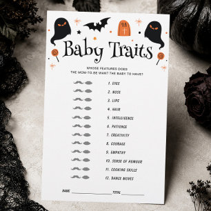 Halloween Baby Shower Boy Game Baby Traits