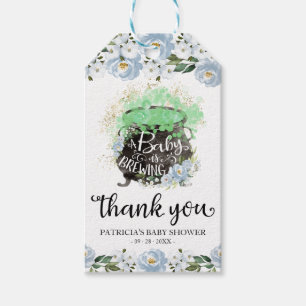 Halloween Baby Shower Brewing Thank You Gift Tags