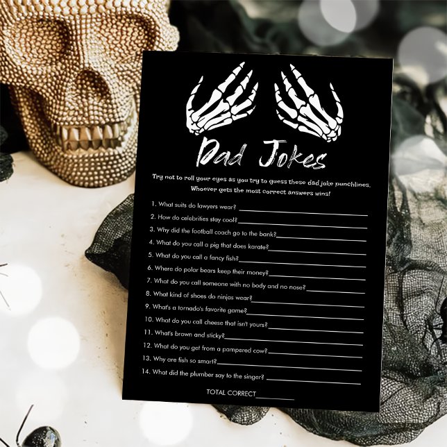 Halloween Baby Shower Dad Jokes Game Card (Creator Uploaded)