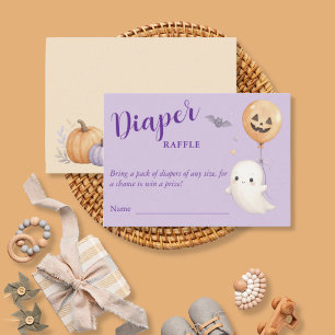 Halloween Baby Shower Diaper Raffle Card