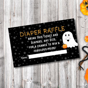 Halloween Baby Shower Diaper Raffle Enclosure Card