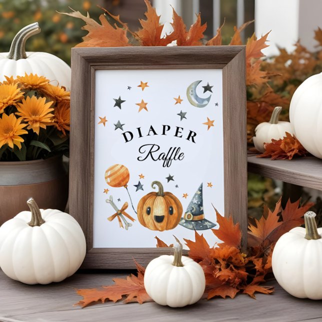 Halloween Baby Shower Diaper Raffle Sign (Creator Uploaded)