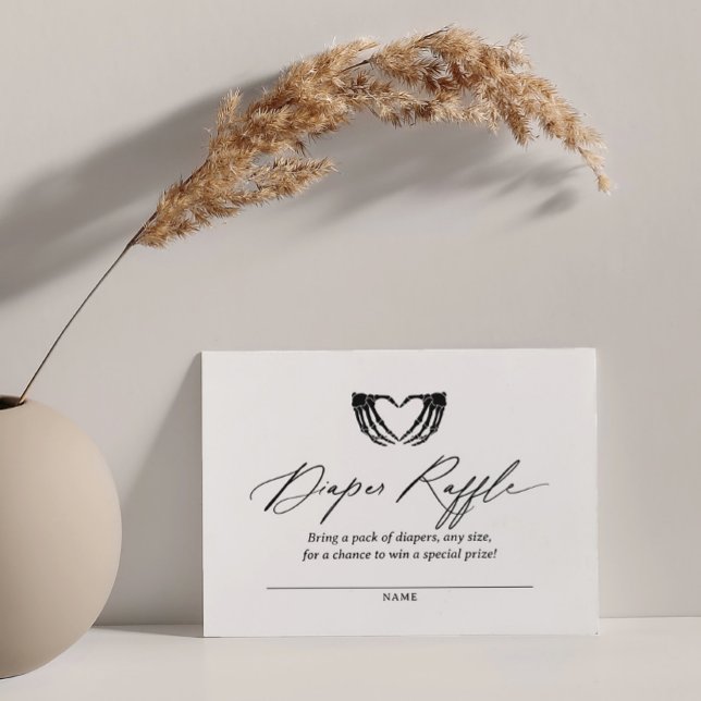 Halloween Baby Shower Diaper Raffle Ticket Enclosure Card (Creator Uploaded)