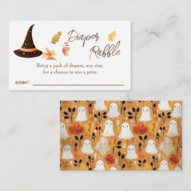 Halloween Baby Shower Diaper Request Enclosure Card (Front/Back)