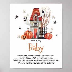 Halloween Baby Shower Don't Say Baby Sign