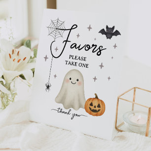 Halloween Baby Shower Favors Pedestal Sign