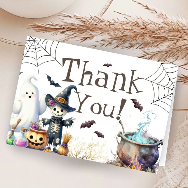Halloween Baby Shower Folded Thank You Card (Creator Uploaded)
