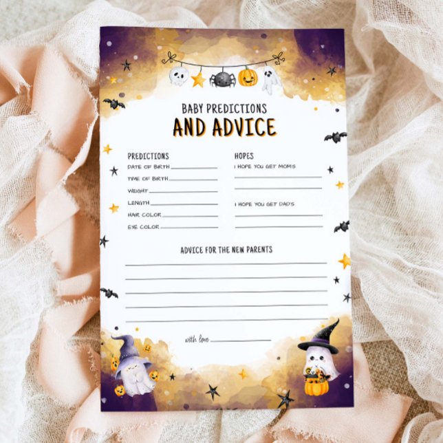 Halloween Baby Shower Game Baby Predictions Game (Creator Uploaded)