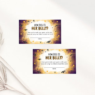Halloween Baby Shower Game How Big is Her Belly Enclosure Card