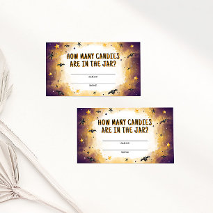 Halloween Baby Shower Game How Many Candies Card