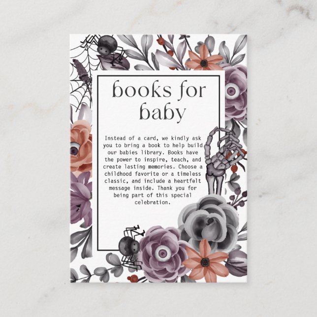 Halloween Baby Shower, Gender Neutral, October Enclosure Card (Front)