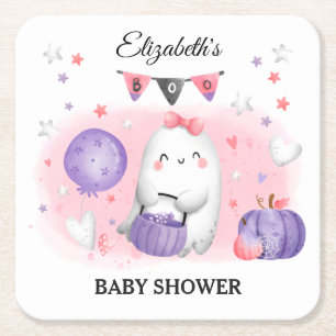 Halloween Baby Shower Girl Cute Paper Coaster