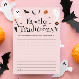Halloween Baby Shower Girl Family Traditions Card