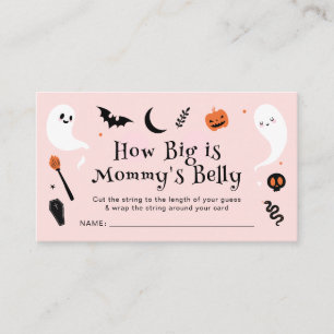 Halloween Baby Shower Girl How Big is Her Belly Enclosure Card