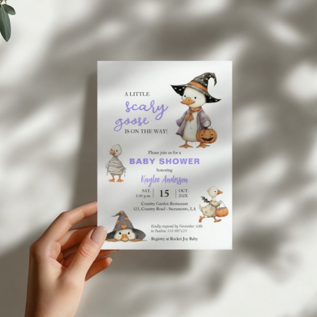 Halloween Baby Shower goose funny invitation (Creator Uploaded)