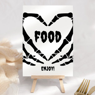 Halloween Baby Shower Gothic Food Sign Invitation