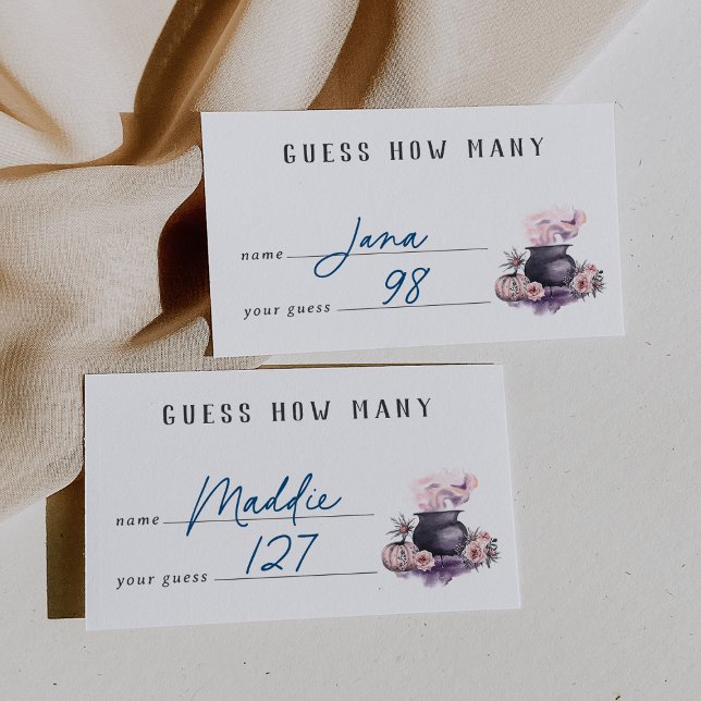 Halloween Baby Shower Guessing Game Card (Creator Uploaded)