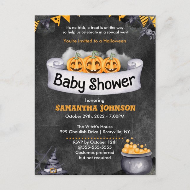 Halloween Baby Shower Invitation (Front)