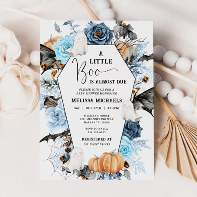 HALLOWEEN Baby Shower Invitation, A Little Boo Invitation (Creator Uploaded)