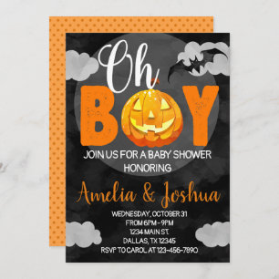 Halloween Baby Shower Invitation Invite