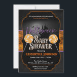 Halloween Baby Shower Invitation with bats<br><div class="desc">Personalised Halloween Baby Shower Invitation that is editable to your liking.</div>