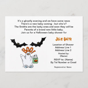 Halloween Baby Shower Invitations