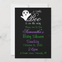 Halloween Baby Shower Invites