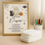 Halloween Baby Shower Late Night Diapers Budget Flyer<br><div class="desc">For a Halloween baby shower, choosing our Boho Boo items is a fantastic way to bring a playful and festive spirit to the celebration. The design’s charming hand painted watercolor Halloween elements perfectly captures the fun and whimsical side of a festive spooky baby shower, creating a welcoming atmosphere for your...</div>