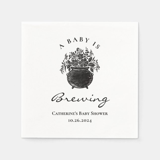 Halloween Baby Shower Napkins (Front)